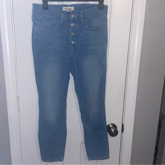 Madewell women’s p26 button closer jeans med washed denim - Picture 2 of 8